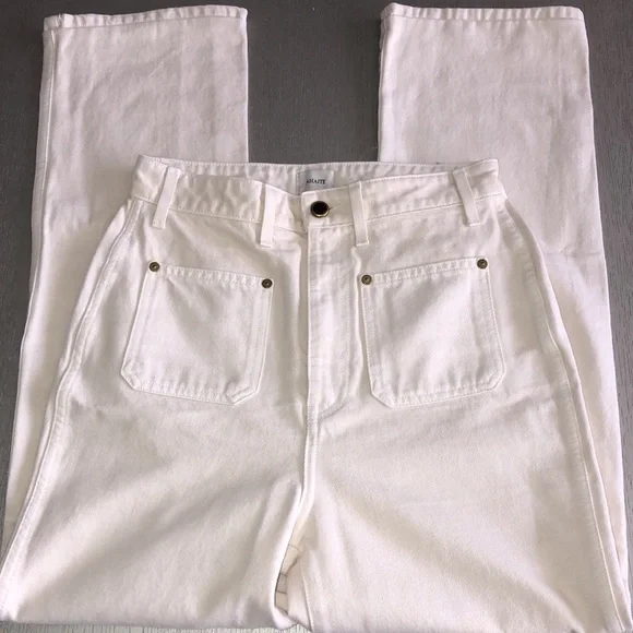 KHAITE Women's Cream Jeans Size 29 - Picture 6 of 12